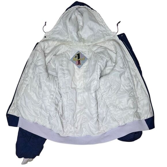 Vintage 90s Georgetown Hoyas Full Zip Hooded Insulated Jacket Large - Picture 8 of 9